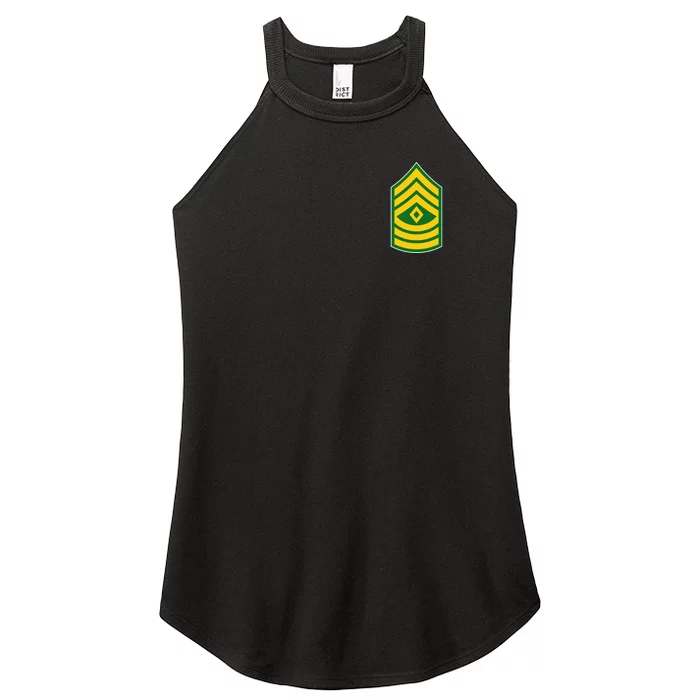 First Sergeant Military Badge Women’s Perfect Tri Rocker Tank