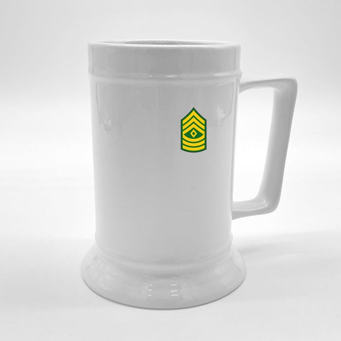 First Sergeant Military Badge Front & Back Beer Stein