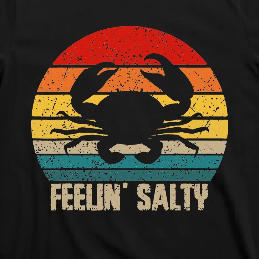 Feelin Salty Maryland Crab Sunset Graphic T-Shirt