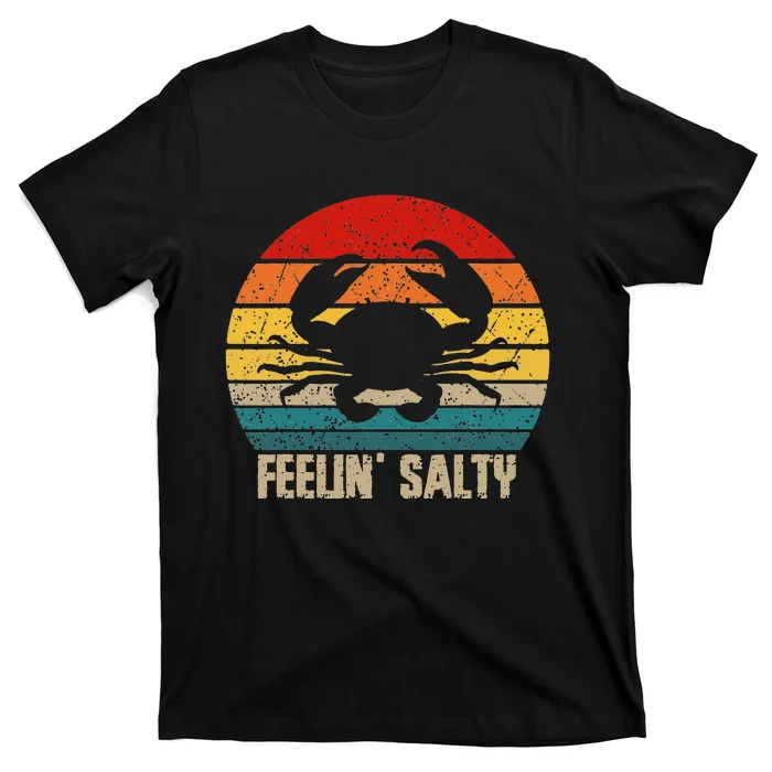 Feelin Salty Maryland Crab Sunset Graphic T-Shirt