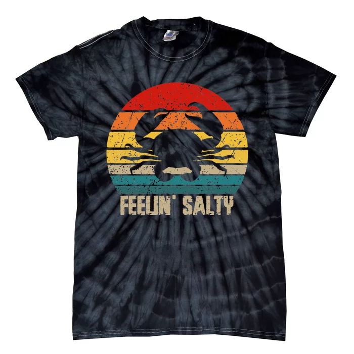 Feelin Salty Maryland Crab Sunset Graphic Tie-Dye T-Shirt