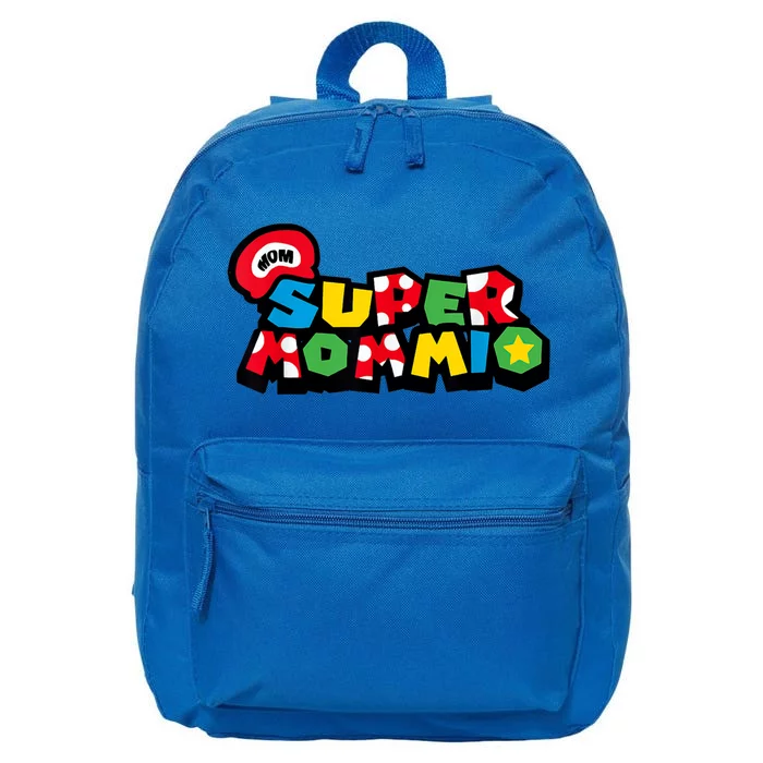 Funny Super Mommio Mother's Day Gamer 16 in Basic Backpack