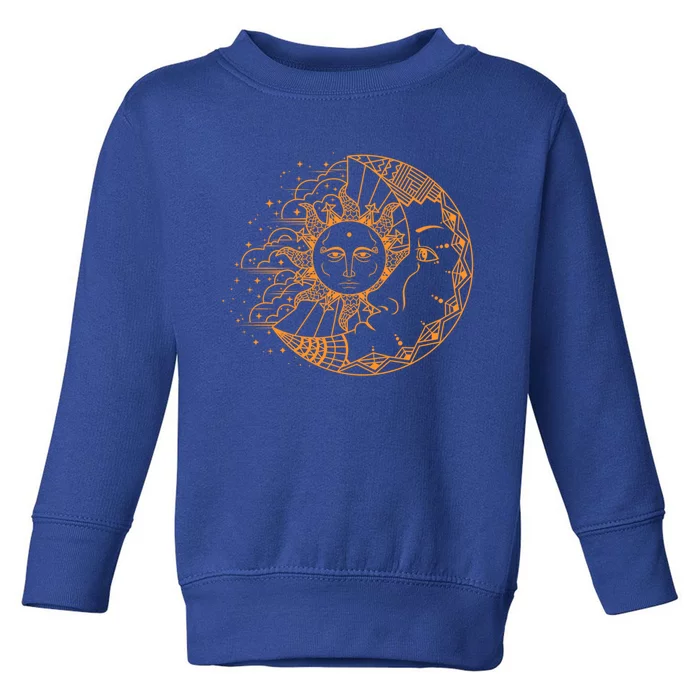 Funny Sun Moon Astrology Astronomer Astronomy Gift Meaningful Gift Toddler Sweatshirt