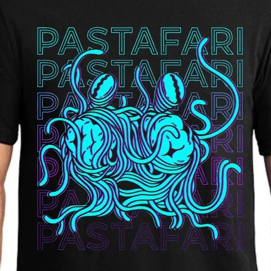 Flying Spaghetti Monster Pastafari Pastafarianism FSM Retro Pajama Set