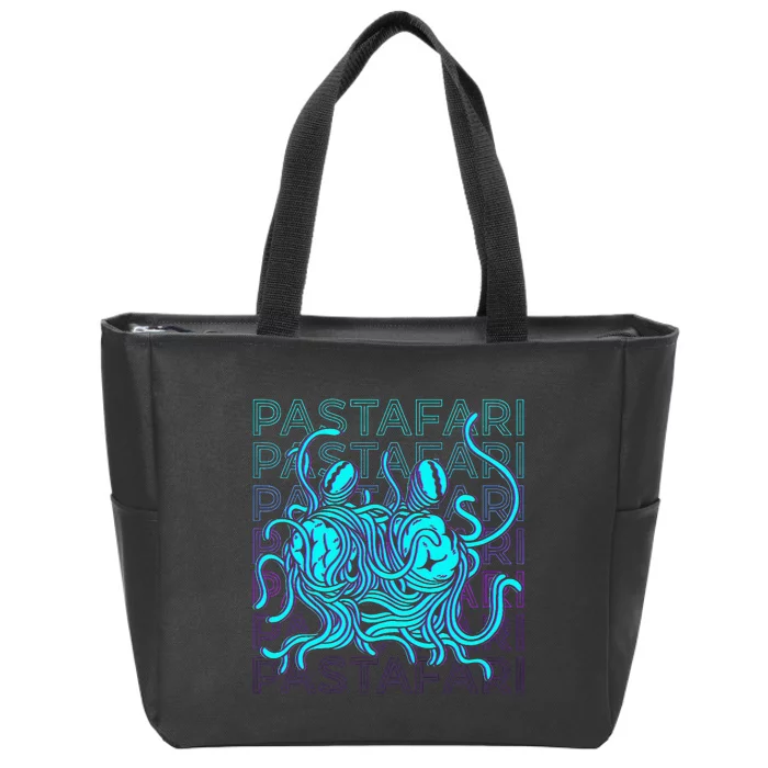 Flying Spaghetti Monster Pastafari Pastafarianism FSM Retro Zip Tote Bag