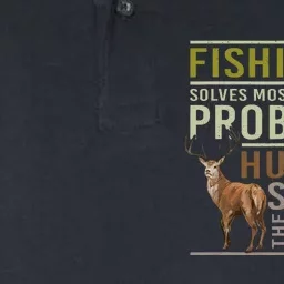 Fishing Solves Most Of My Problems Hunting Softstyle Adult Sport Polo