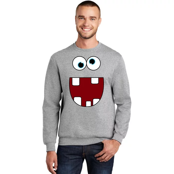 Funny Silly Monster Face Smiling Easy Halloween Costume Tall Sweatshirt