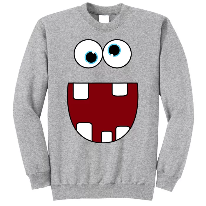 Funny Silly Monster Face Smiling Easy Halloween Costume Tall Sweatshirt