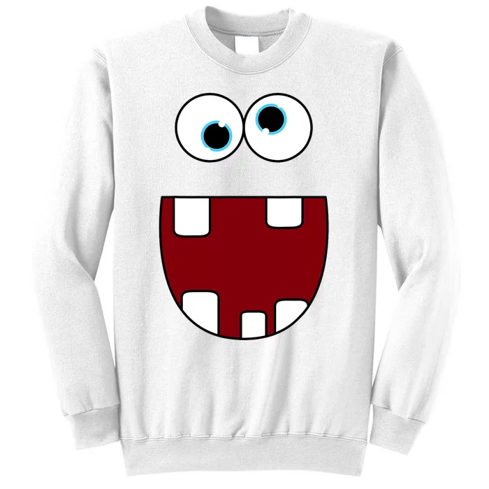 Funny Silly Monster Face Smiling Easy Halloween Costume Sweatshirt