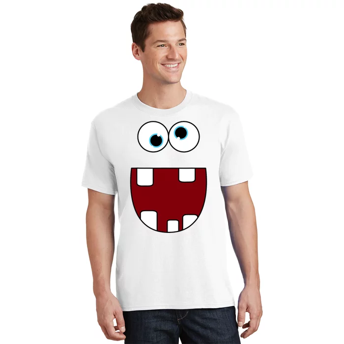 Funny Silly Monster Face Smiling Easy Halloween Costume T-Shirt