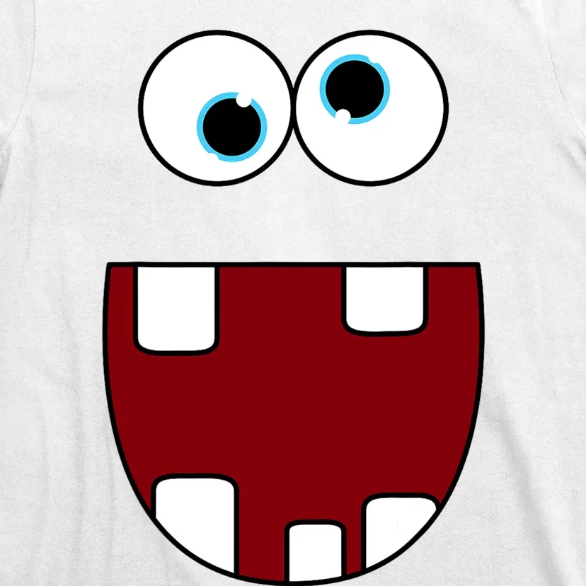 Funny Silly Monster Face Smiling Easy Halloween Costume T-Shirt