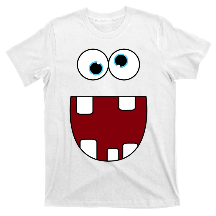 Funny Silly Monster Face Smiling Easy Halloween Costume T-Shirt