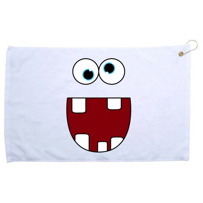 Funny Silly Monster Face Smiling Easy Halloween Costume Grommeted Golf Towel