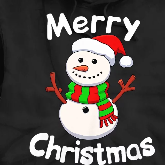 Funny Snowman Merry Christmas Tie Dye Hoodie