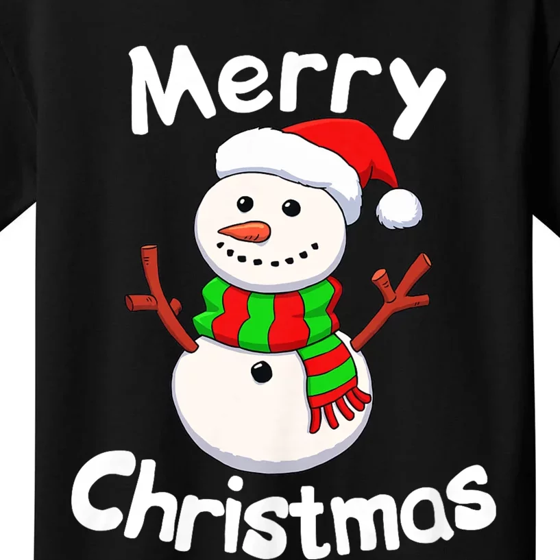 Funny Snowman Merry Christmas Kids T-Shirt