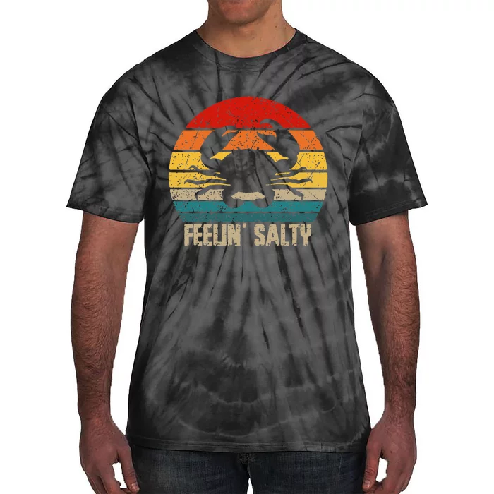 Feelin Salty Maryland Crab Sunset Graphic Tie-Dye T-Shirt