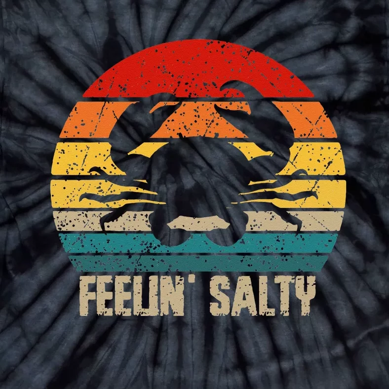 Feelin Salty Maryland Crab Sunset Graphic Tie-Dye T-Shirt