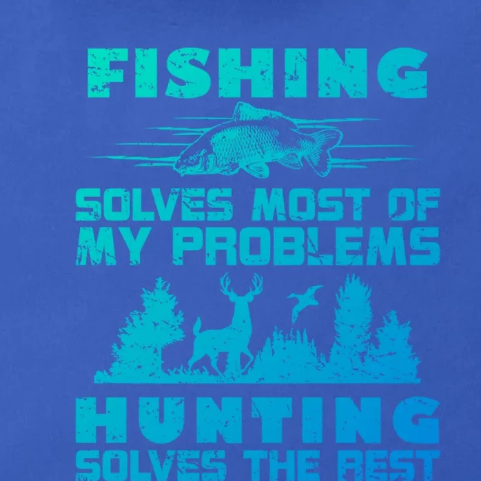 Fishing Solves Most Of My Problems Hunting The Rest Fishing Gift Zip Tote Bag