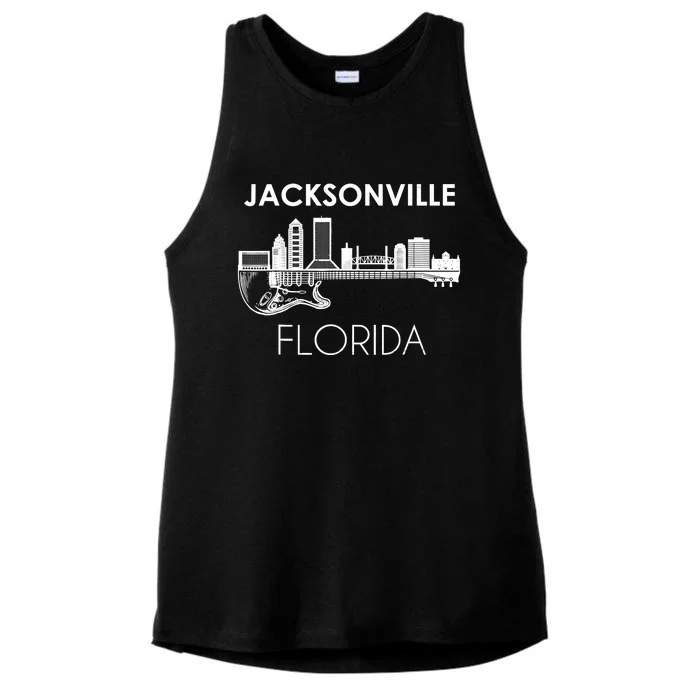 Florida Souvenir Music Guitar Souvenir Jacksonville Ladies Tri-Blend Wicking Tank