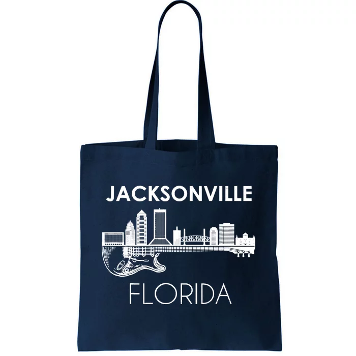 Florida Souvenir Music Guitar Souvenir Jacksonville Tote Bag