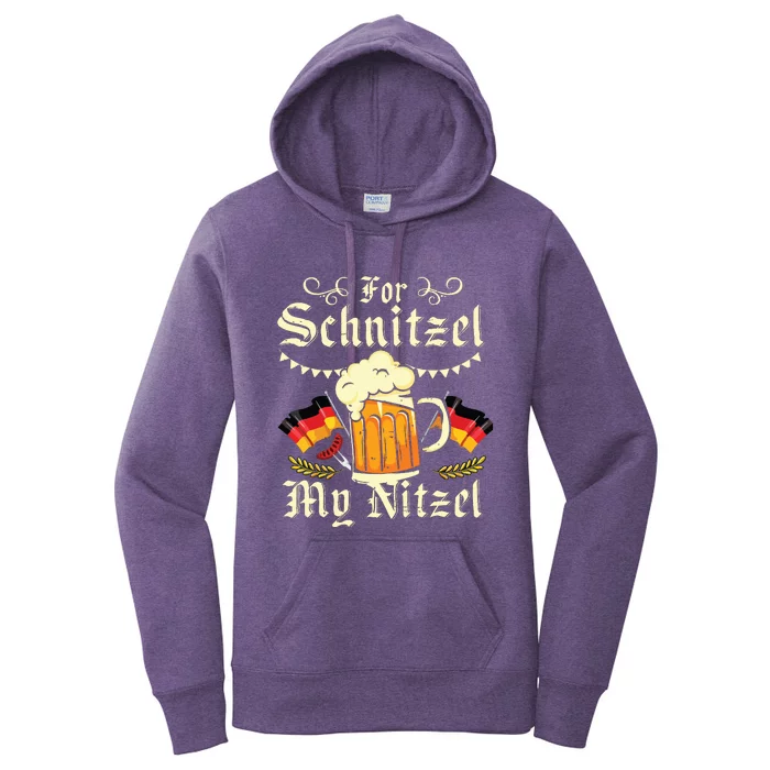 For Schnitzel My Nitzel Funny Oktoberfest Women's Pullover Hoodie