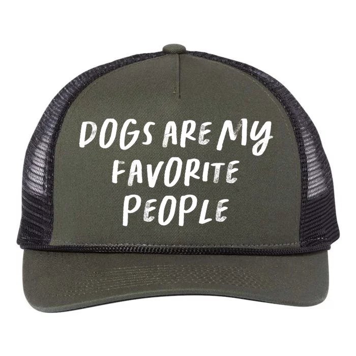 Funny Saying Mom Gift Dogs Are My Favorite People Gift Retro Rope Trucker Hat Cap