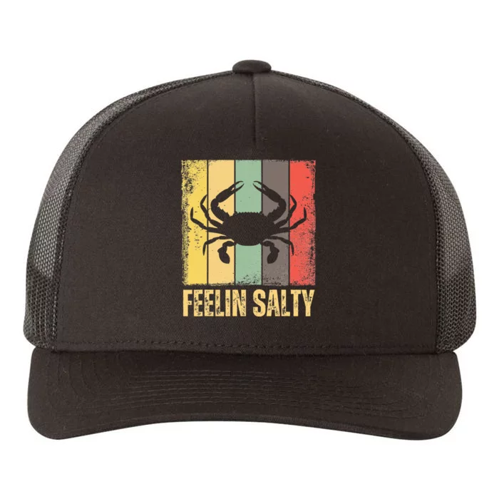 Feelin Salty Maryland Crab Retro Vintage Yupoong Adult 5-Panel Trucker Hat