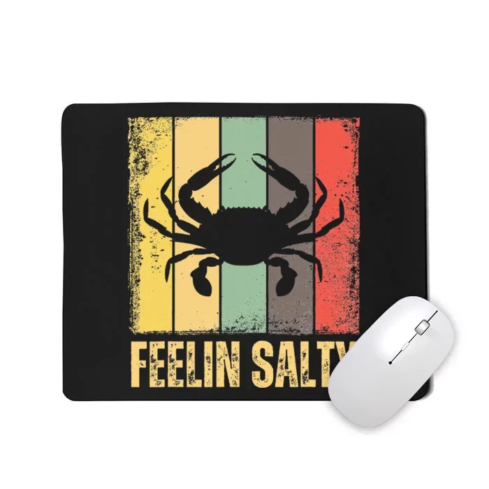 Feelin Salty Maryland Crab Retro Vintage Mousepad