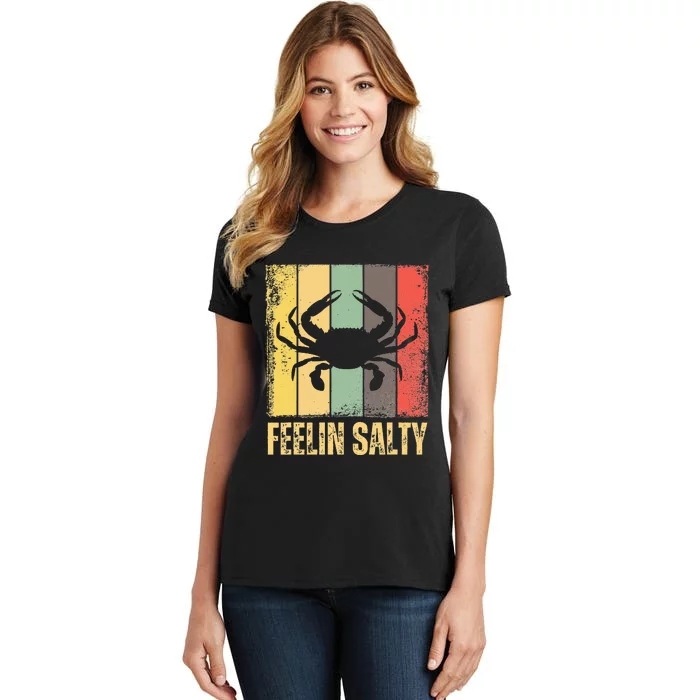 Feelin Salty Maryland Crab Retro Vintage Women's T-Shirt