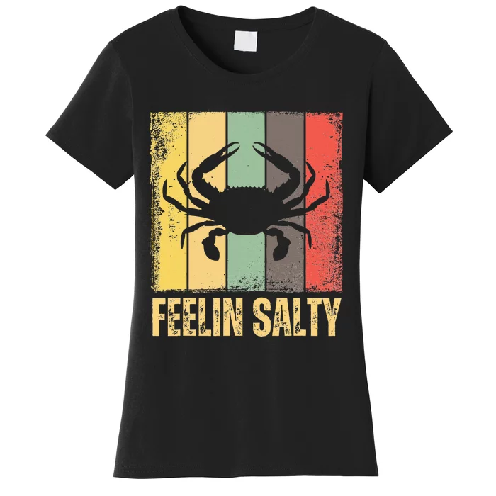 Feelin Salty Maryland Crab Retro Vintage Women's T-Shirt