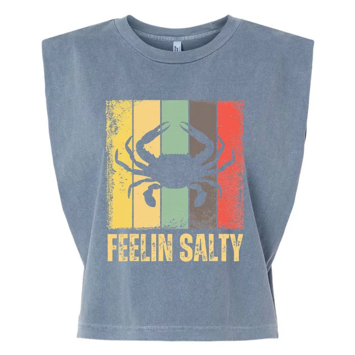 Feelin Salty Maryland Crab Retro Vintage Garment-Dyed Women's Muscle Tee