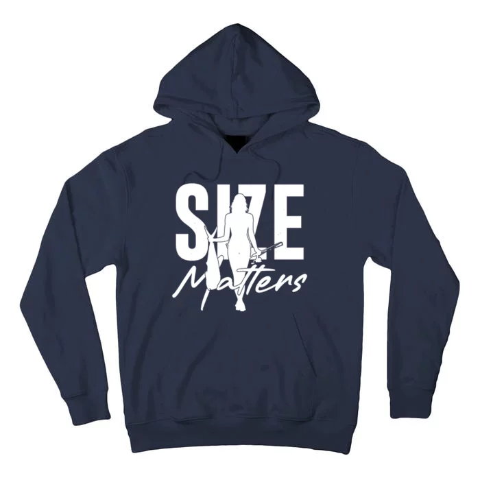 Funny Size Matters Sexy Woman Fisher Fisherman Tall Hoodie