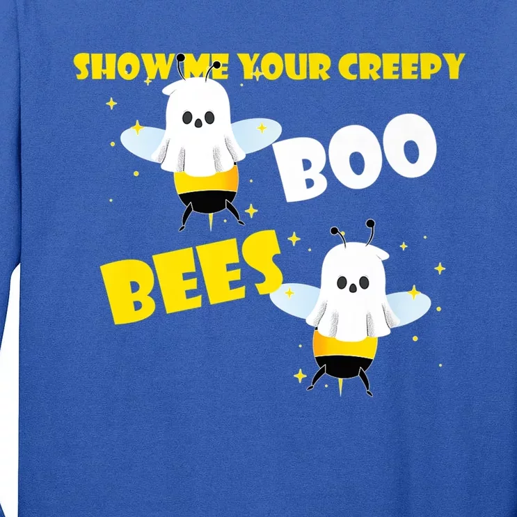 Funny Show Me Your Creepy Boo Bees Halloween Couples Costume Meaningful Gift Tall Long Sleeve T-Shirt