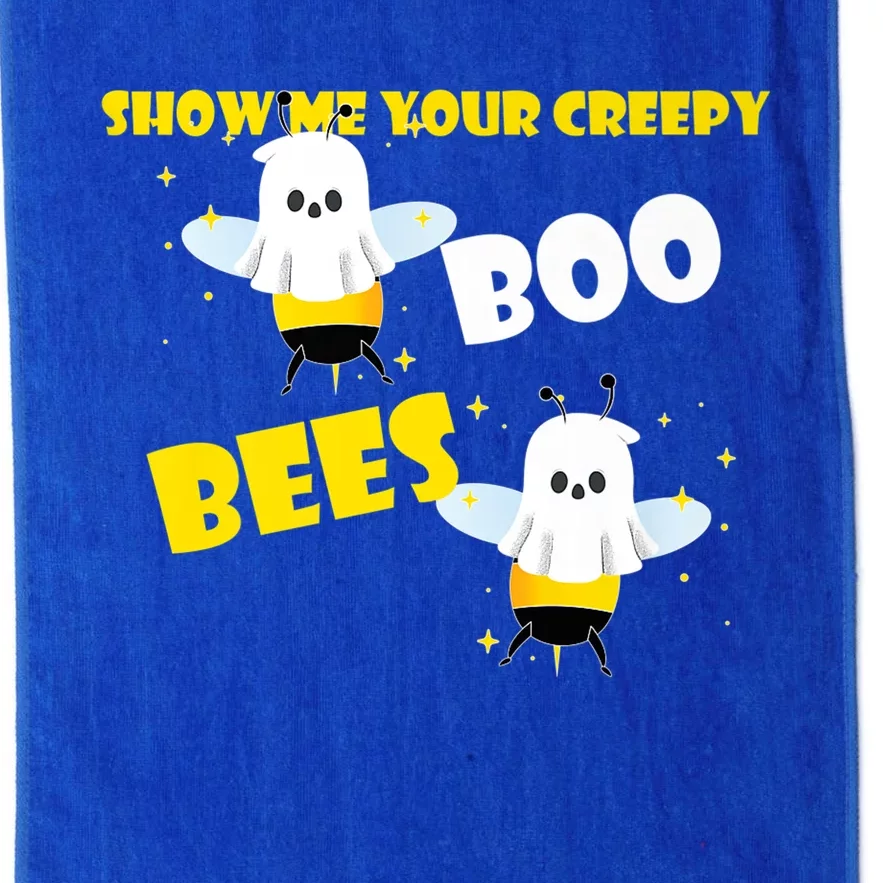 Funny Show Me Your Creepy Boo Bees Halloween Couples Costume Meaningful Gift Platinum Collection Golf Towel