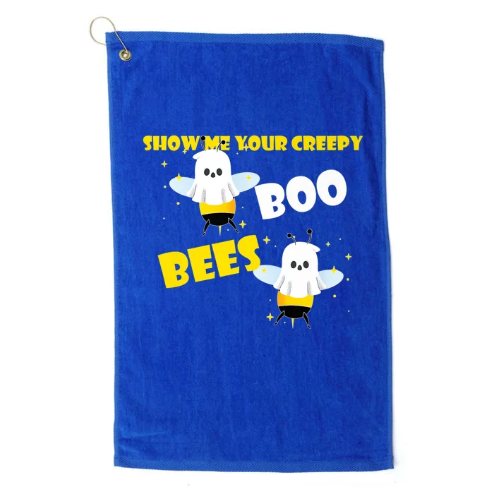 Funny Show Me Your Creepy Boo Bees Halloween Couples Costume Meaningful Gift Platinum Collection Golf Towel