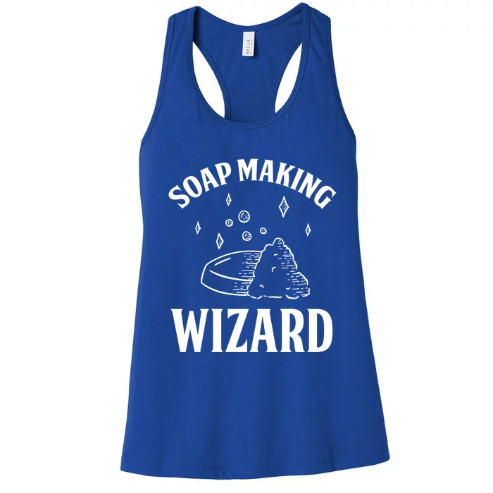 Funny Soap Maker Soap Making Wizard Diy Handmade Crafting Funny Gift Women's Racerback Tank