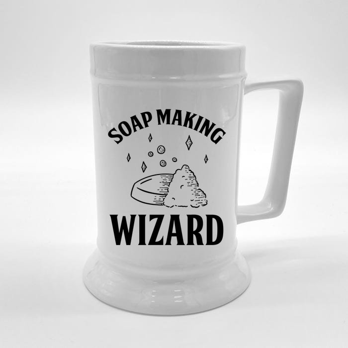 Funny Soap Maker Soap Making Wizard Diy Handmade Crafting Funny Gift Front & Back Beer Stein