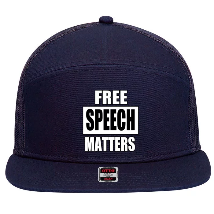 Free Speech Matters 7 Panel Mesh Trucker Snapback Hat