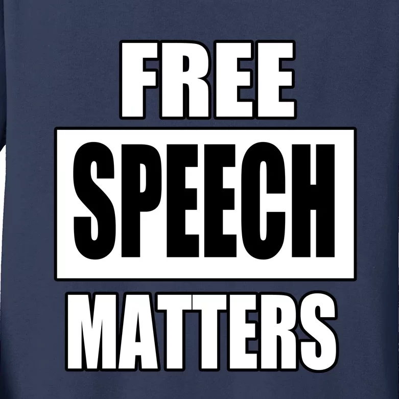 Free Speech Matters Kids Long Sleeve Shirt