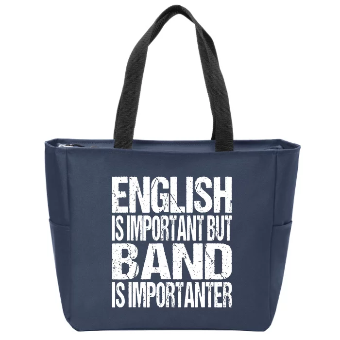 Funny School Marching Band Quote English Joke Zip Tote Bag