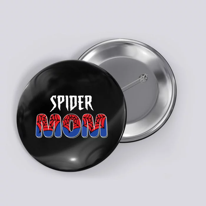 Funny Spider Mom For Women Girl Love Button