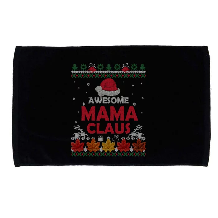 Funny Santa Mama Claus Matching Family Ugly Christmas Gift Meaningful Gift Microfiber Hand Towel