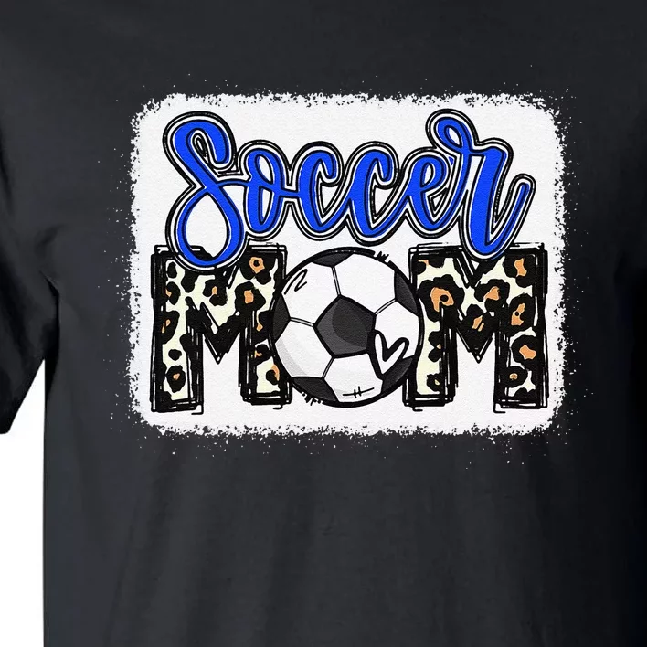 Funny Soccer Mom Soccer Mom Blue Leopard Tall T-Shirt