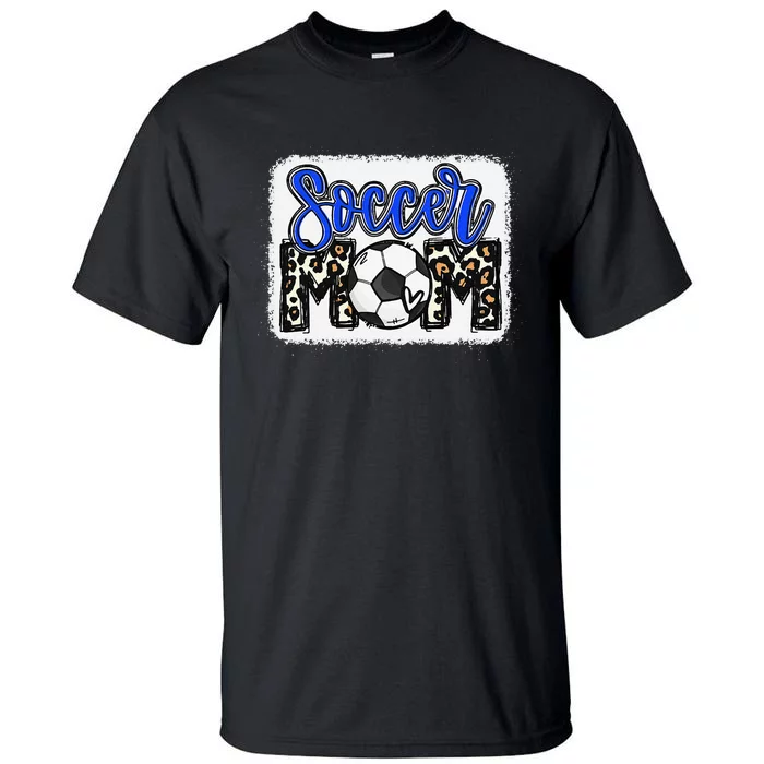 Funny Soccer Mom Soccer Mom Blue Leopard Tall T-Shirt