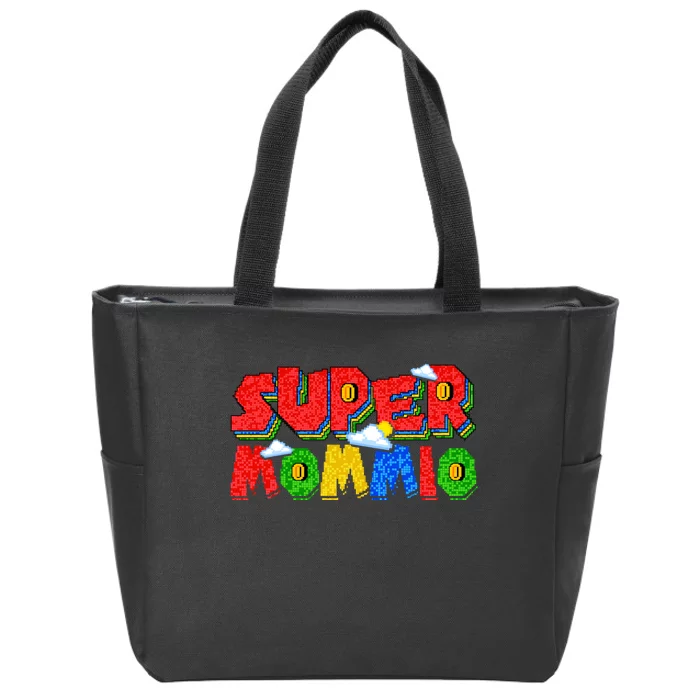 Funny Super Mommio Mothers Day Gamer Zip Tote Bag