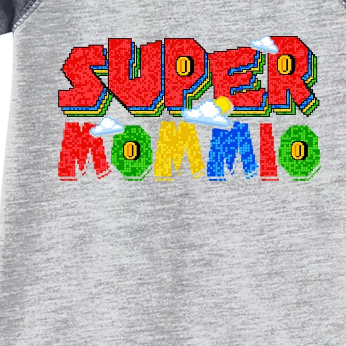 Funny Super Mommio Mothers Day Gamer Infant Baby Jersey Bodysuit