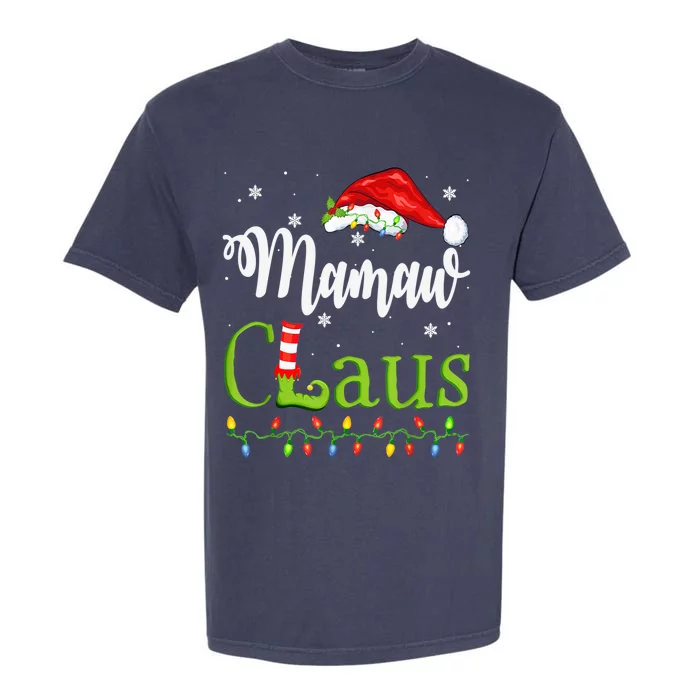 Funny Santa Mamaw Claus Christmas Matching Family Meaningful Gift Garment-Dyed Heavyweight T-Shirt