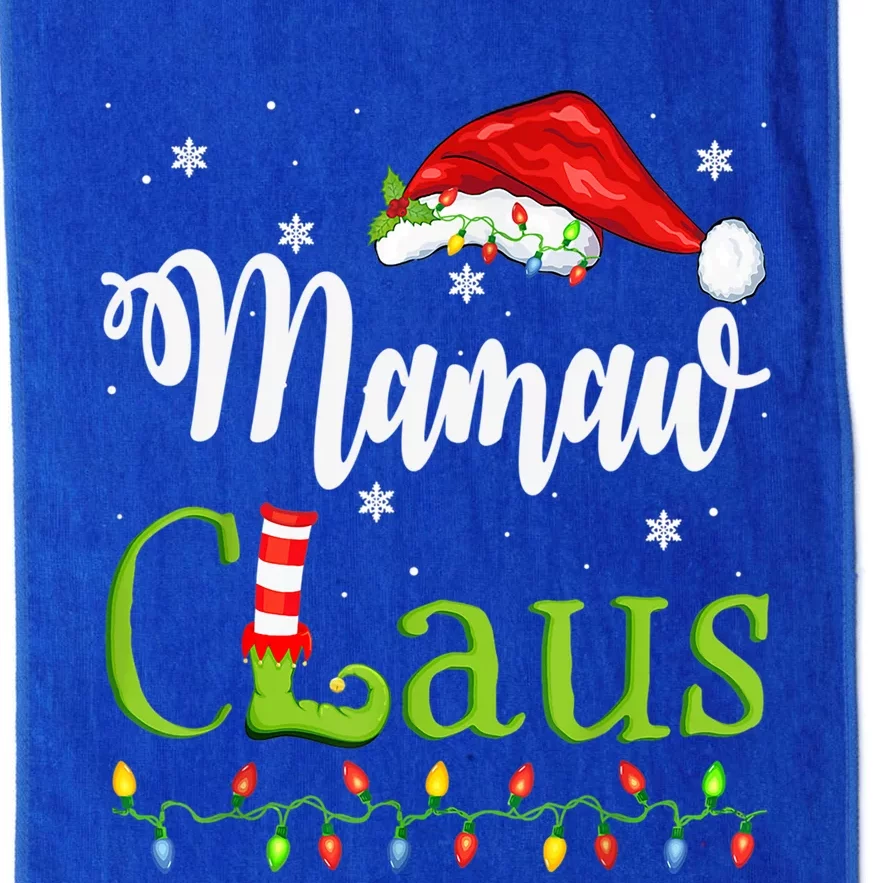 Funny Santa Mamaw Claus Christmas Matching Family Meaningful Gift Platinum Collection Golf Towel