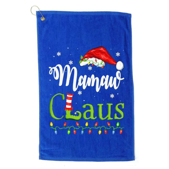 Funny Santa Mamaw Claus Christmas Matching Family Meaningful Gift Platinum Collection Golf Towel