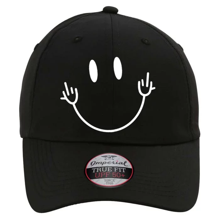 Funny Smiley Middle Finger Smile Face The Original Performance Cap